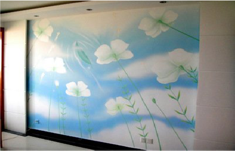 湘阴画墙绘怎么画好白云的蓬松感？