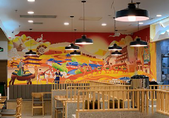 湘阴商业空间彩绘介绍。