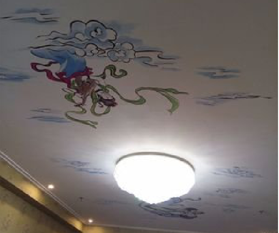湘阴如何快速绘制天花板上的手绘墙？