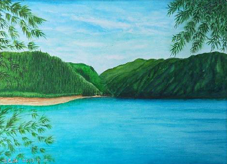 湘阴在墙绘中，如何绘画绿水青山？